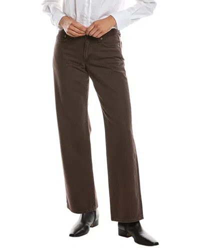 Rag & Bone Saige Low-rise Full Relaxed Straight In Brown
