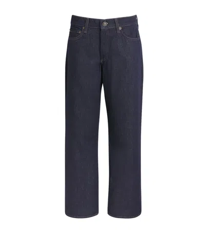 Rag & Bone Saige Low-rise Straight Jeans In Blue