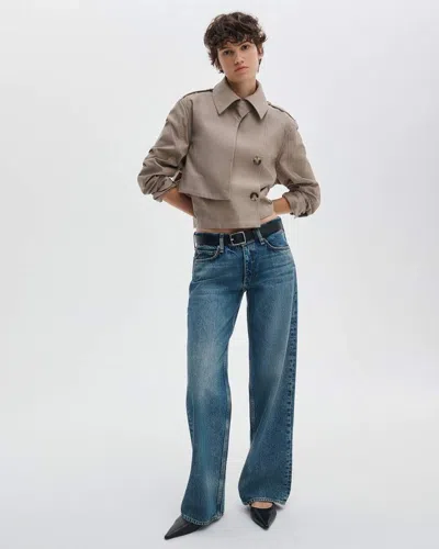 Rag & Bone Saige Relaxed Straight Jeans In Blue