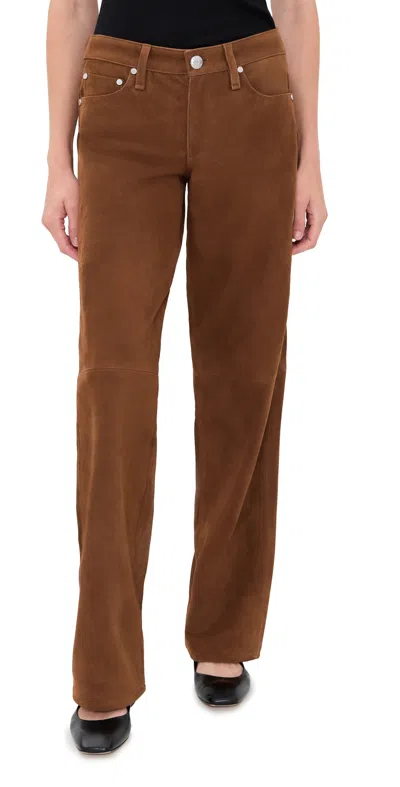 Rag & Bone Saige Suede Pants Brown