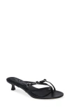 Rag & Bone Sammie Buckle Kitten Heel Slide Sandal In Black