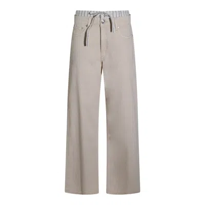 Rag & Bone Striped-waist Drawstring Jeans In Neutral