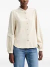 Rag & Bone Sandra Denim Blouse In Neutral