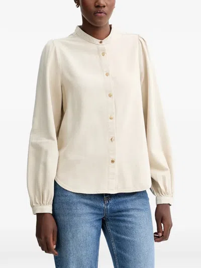 Rag & Bone Sandra Denim Blouse In Neutral