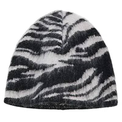Rag & Bone Sarah Tiger Beanie In Ivory Tiger