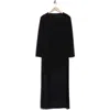 Rag & Bone Sascha Mixed Media Long Sleeve Dress In Black