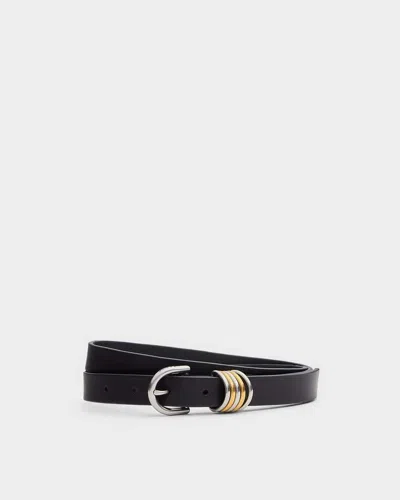 Rag & Bone Sasha Leather Belt In Black