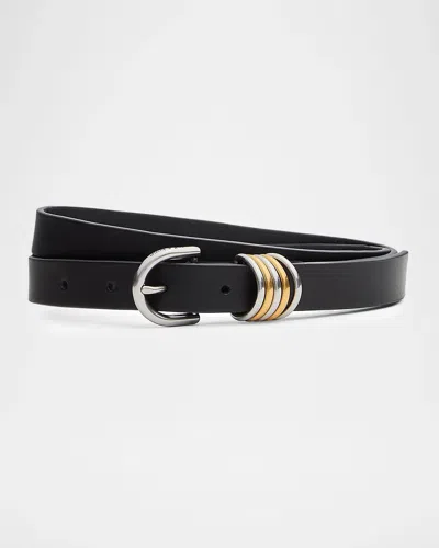 Rag & Bone Sasha Leather Belt In Black