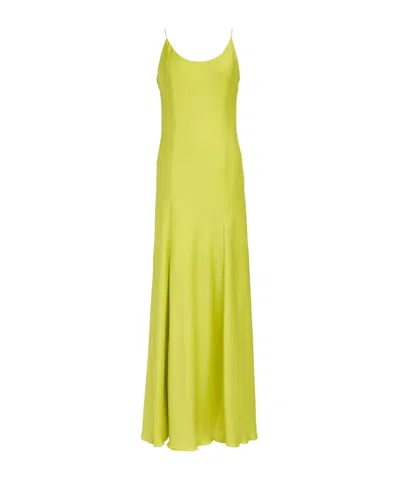 Rag & Bone Satin Halter Dress In Yellow