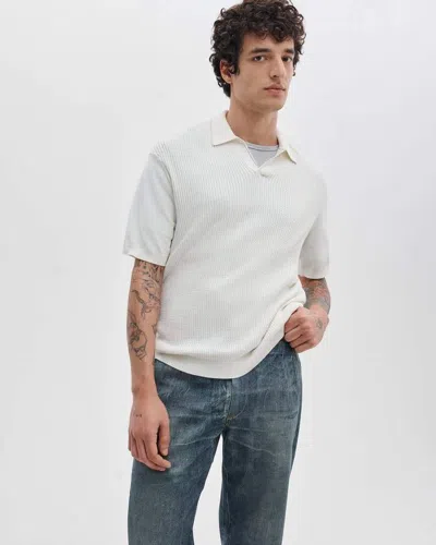 Rag & Bone Saxon Silk-cotton Polo Shirt In Multi