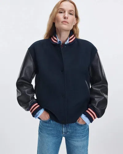 Rag & Bone Scarlet Varsity Jacket In Salute