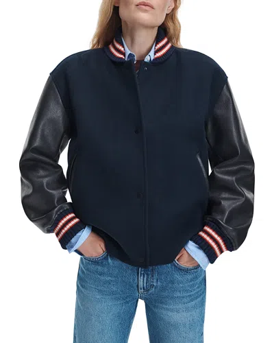 RAG & BONE RAG & BONE SCARLET WOOL BLEND VARSITY JACKET