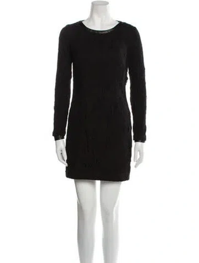 Pre-owned Rag & Bone Scoop Neck Mini Dress In Black