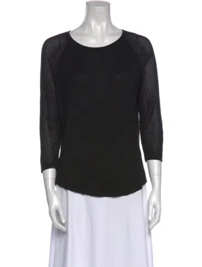 Pre-owned Rag & Bone Scoop Neck Sweater In Black