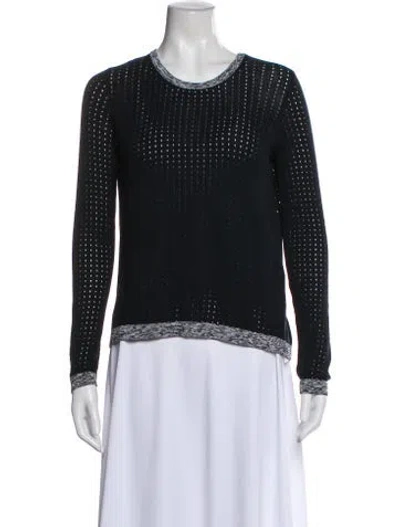 Pre-owned Rag & Bone Scoop Neck Sweater In Black