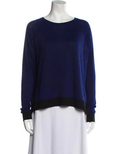 Pre-owned Rag & Bone Scoop Neck Sweater In Blue