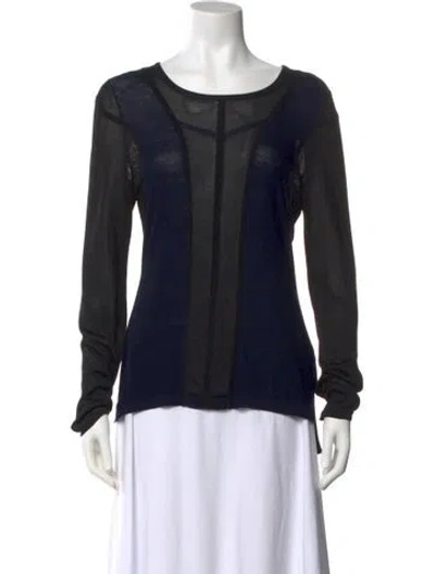 Pre-owned Rag & Bone Scoop Neck Sweater In Blue