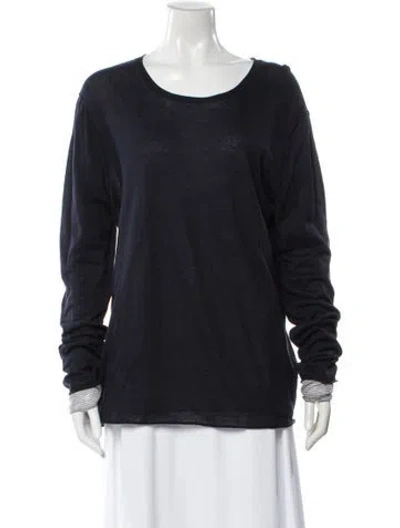 Pre-owned Rag & Bone Scoop Neck Sweater In Blue