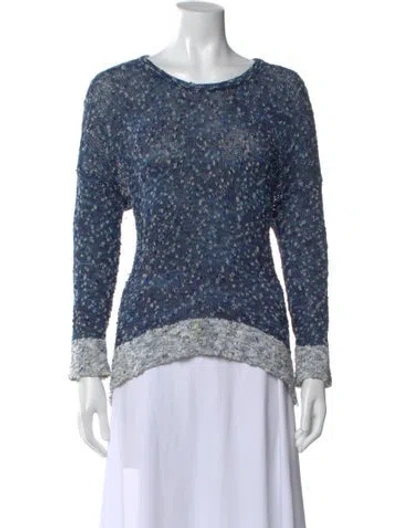 Pre-owned Rag & Bone Scoop Neck Sweater In Blue