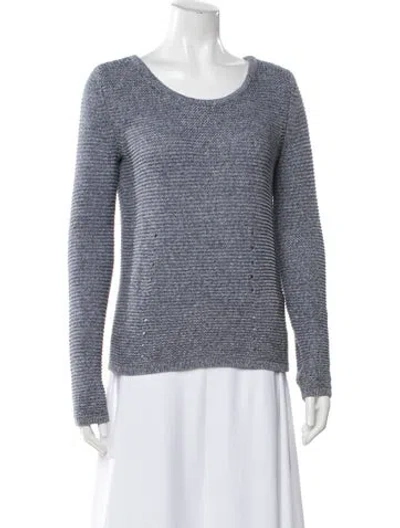 Pre-owned Rag & Bone Scoop Neck Sweater In Blue