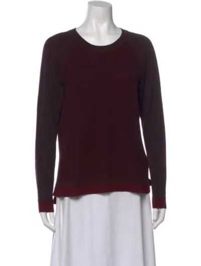 Pre-owned Rag & Bone Scoop Neck Sweater In Burgundy