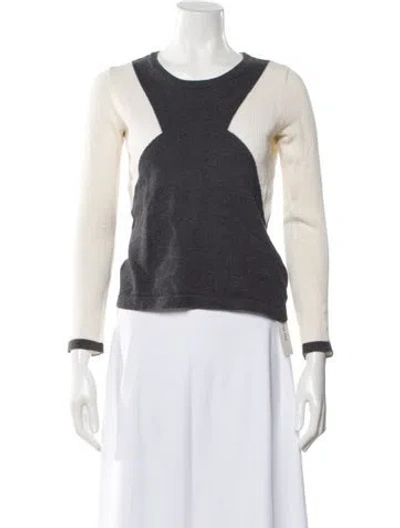 Pre-owned Rag & Bone Scoop Neck Sweater In Gray