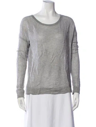 Pre-owned Rag & Bone Scoop Neck Sweater In Gray