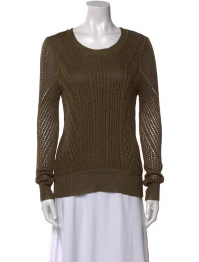 Pre-owned Rag & Bone Scoop Neck Sweater In Green