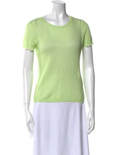 Pre-owned Rag & Bone Scoop Neck Sweater In Green