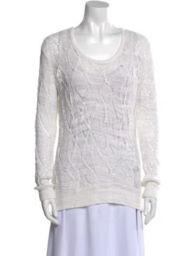 Pre-owned Rag & Bone Scoop Neck Sweater In Neutral