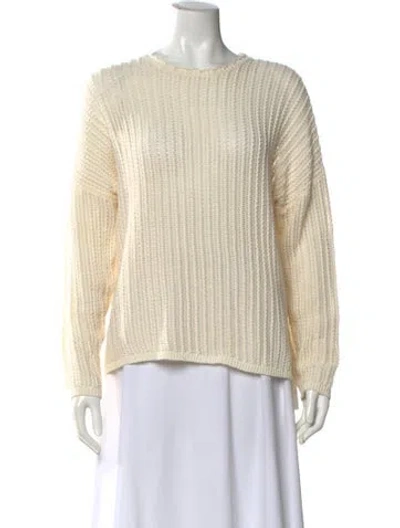 Pre-owned Rag & Bone Scoop Neck Sweater In Neutral