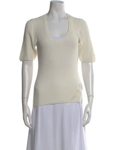 Pre-owned Rag & Bone Scoop Neck Sweater In Neutral