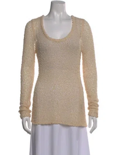 Pre-owned Rag & Bone Scoop Neck Sweater In Neutral