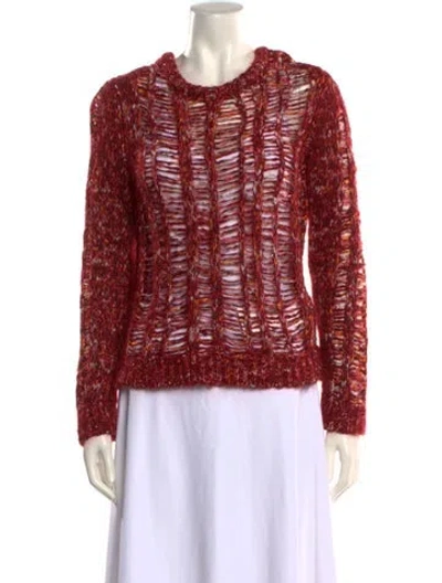 Pre-owned Rag & Bone Scoop Neck Sweater In Red