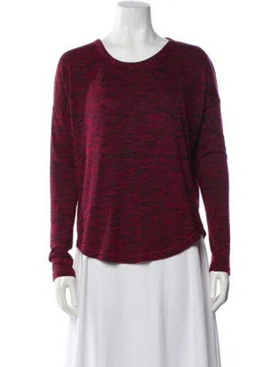 Pre-owned Rag & Bone Scoop Neck Sweater In Red