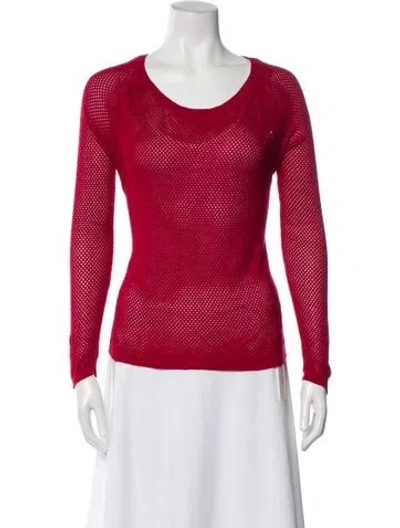Pre-owned Rag & Bone Scoop Neck Sweater In Red