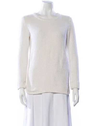 Pre-owned Rag & Bone Scoop Neck Sweater In White