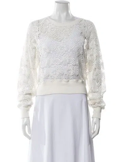 Pre-owned Rag & Bone Scoop Neck Sweater In White