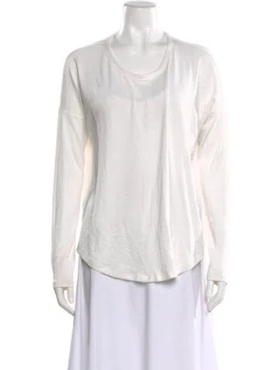 Pre-owned Rag & Bone Scoop Neck Sweater In White