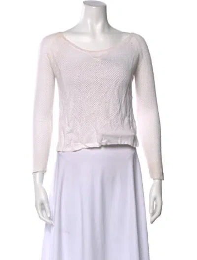 Pre-owned Rag & Bone Scoop Neck Sweater In White