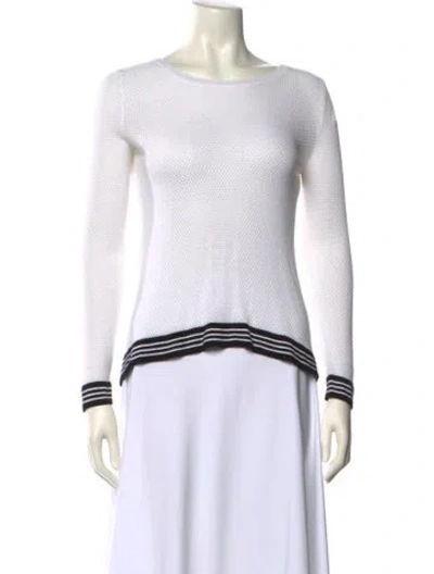 Pre-owned Rag & Bone Scoop Neck Sweater In White