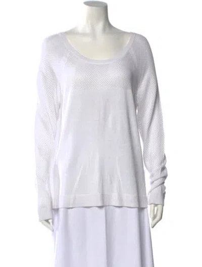 Pre-owned Rag & Bone Scoop Neck Sweater In White