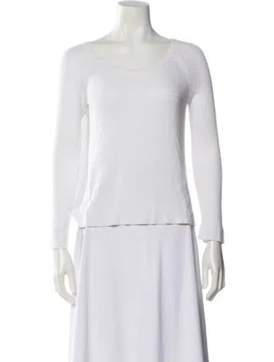 Pre-owned Rag & Bone Scoop Neck Sweater In White
