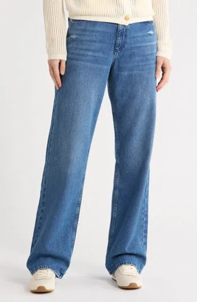 Rag & Bone Shannon High Waist Relaxed Straight Leg Jeans In Blue