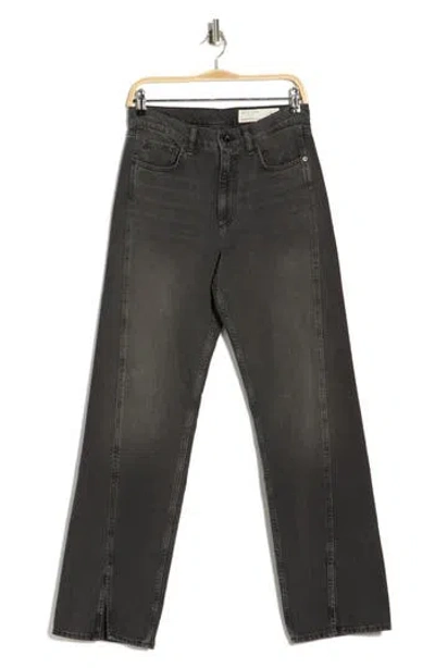 Rag & Bone Shannon High Waist Split Jeans In Black