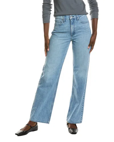 Rag & Bone Shannon High-rise Wakefield Relaxed Straight Full Length Jean In Blue