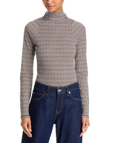 Rag & Bone Shaw Paneled Long Sleeve Turtleneck Top In Multi