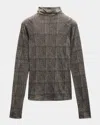 Rag & Bone Shaw Plaid Turtleneck Top In Brown