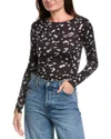 Rag & Bone Shaw Paneled Long-sleeve Top In Black