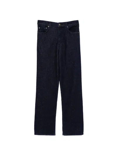 Rag & Bone Shea Ankle Relaxed Straight Jeans In Black